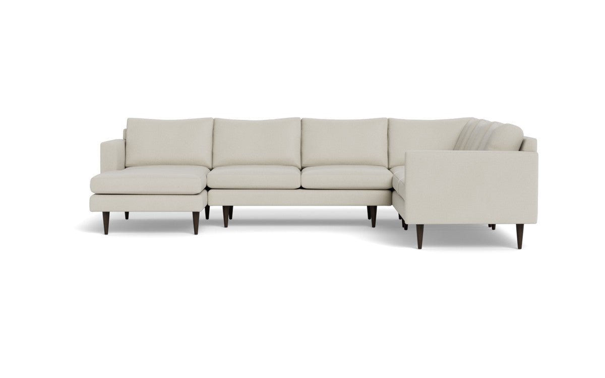 Wallace 130" Untufted Corner Sectionals w. Left Chaise - Villa Oyster