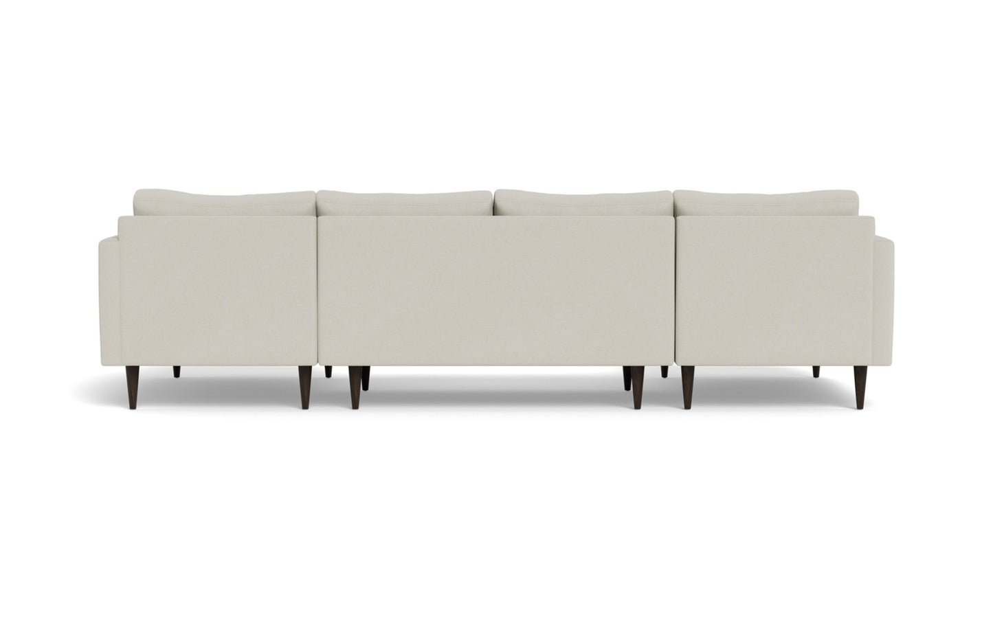 Wallace 126" Untufted Double Chaise U Sectional - Villa Ivory