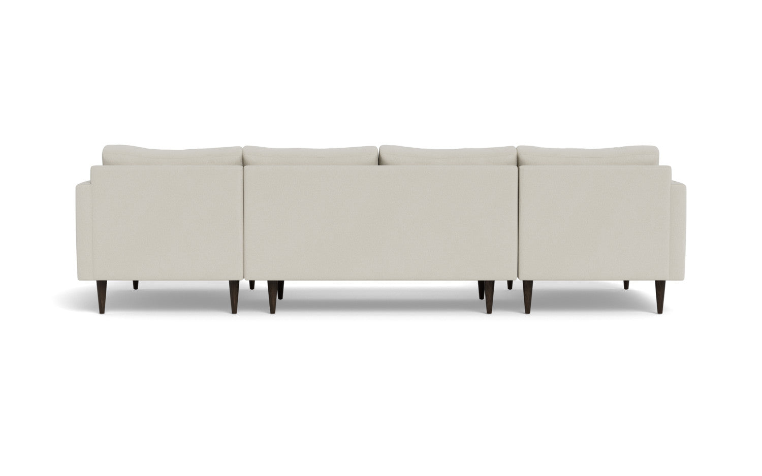 Wallace 126" Untufted Double Chaise U Sectional - Villa Ivory