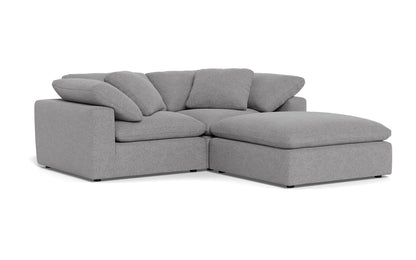 Fluffy 89" 2 Piece Sofa w/Otto - Villa Platinum