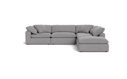 Fluffy 133.5" 4 Piece Sectional w/Otto - Villa Platinum