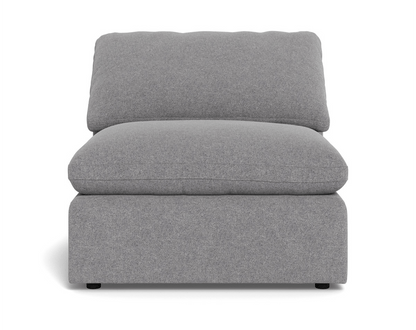 Fluffy Small Armless Chair - Villa Platinum
