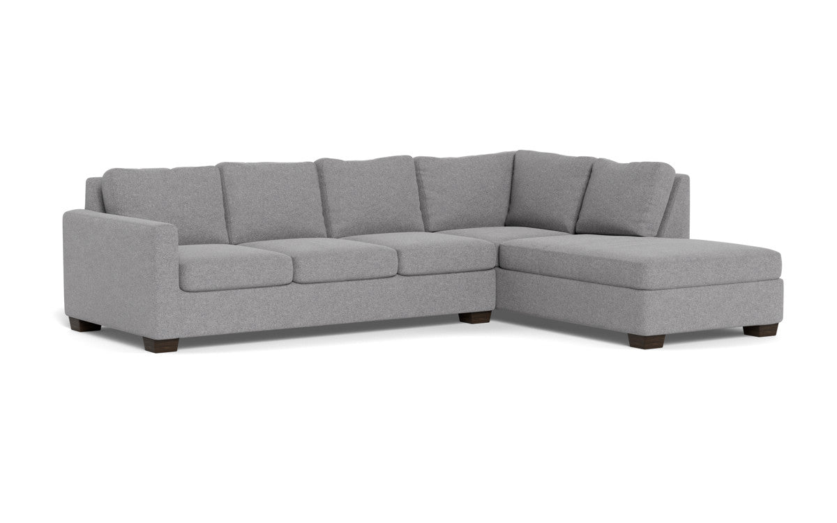 Track 121" Right Chaise Sleeper Sectional - Villa Platinum