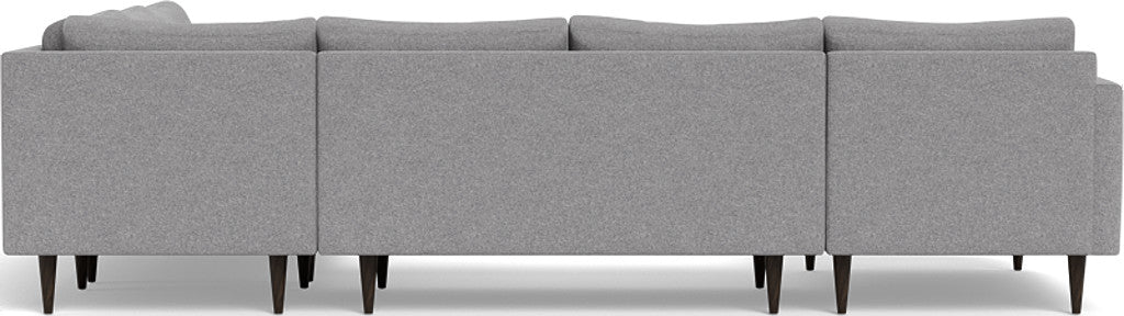 Wallace 130" Untufted Corner Sectionals w. Left Chaise - Villa Platinum