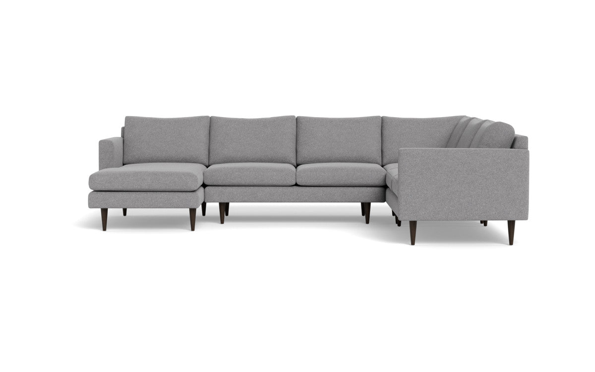 Wallace 130" Untufted Corner Sectionals w. Left Chaise - Villa Platinum