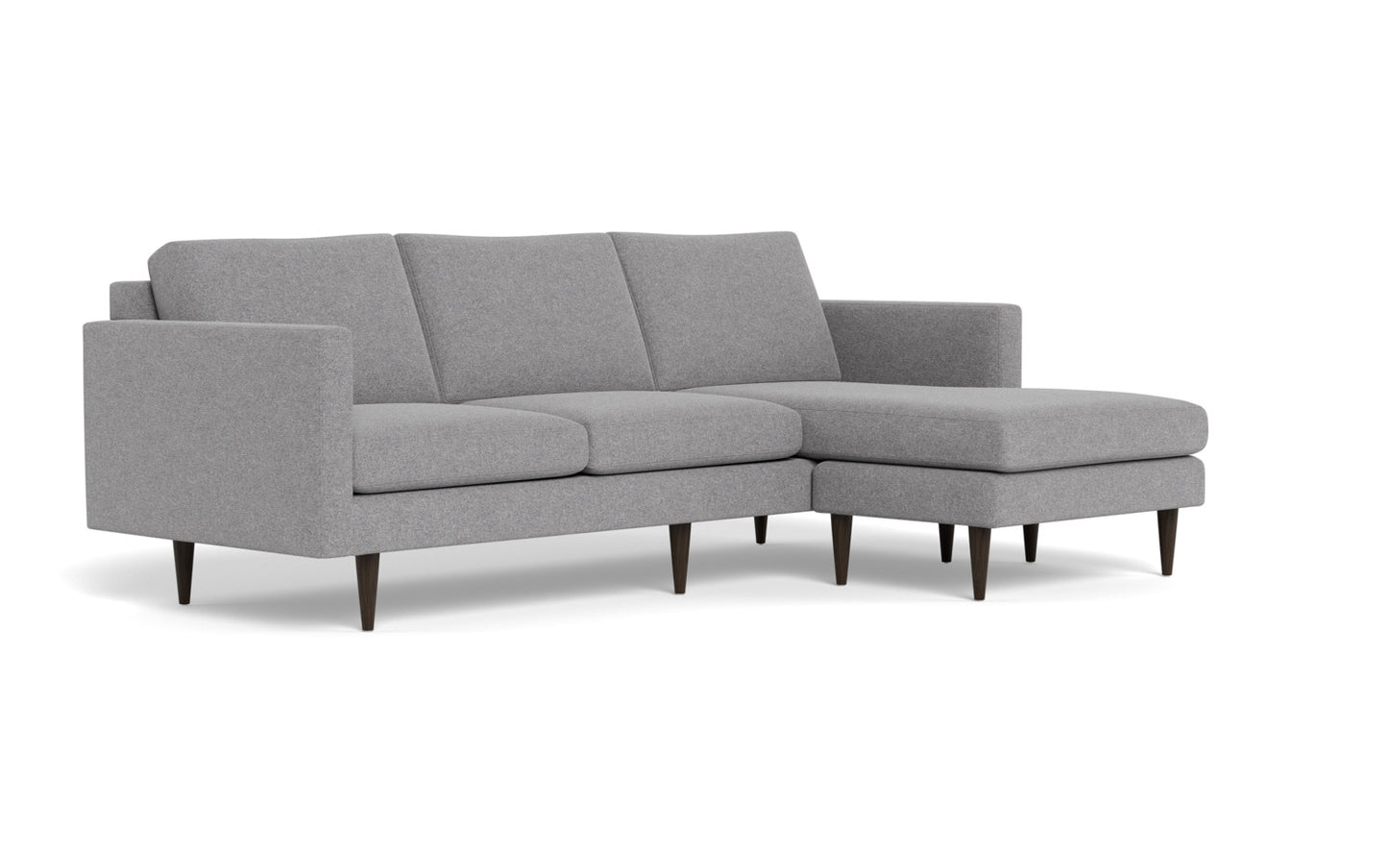Wallace 98" Untufted Reversible Chaise Sofa - Villa Platinum