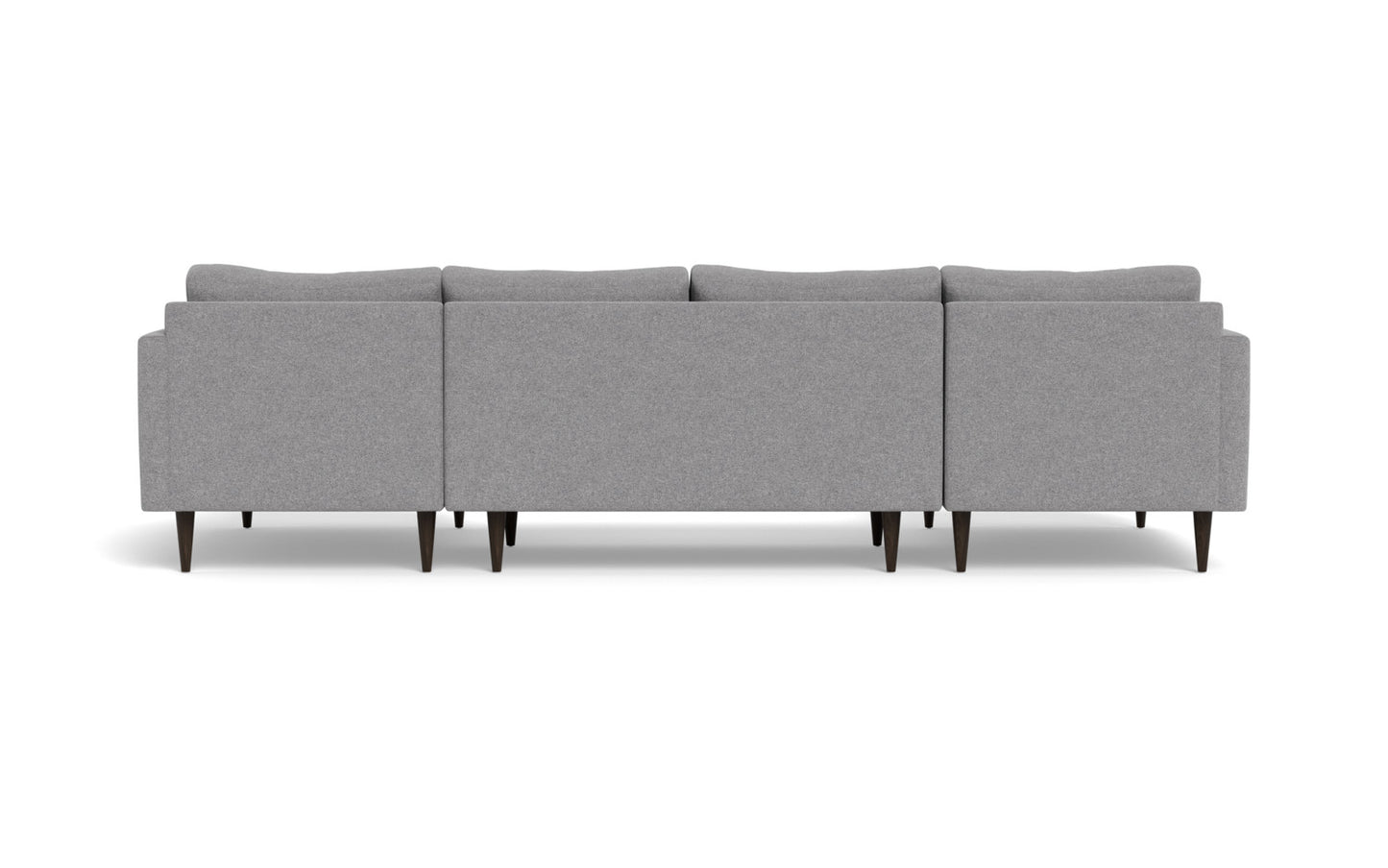 Wallace 126" Untufted Double Chaise U Sectional - Villa Platinum