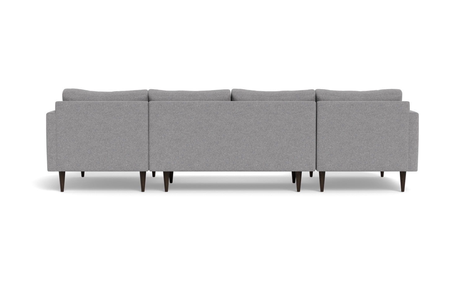 Wallace 126" Untufted Double Chaise U Sectional - Villa Platinum