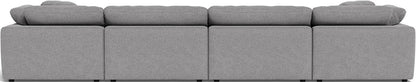 Fluffy 178" 4 Piece Sectional W/Double Otto - Villa Platinum