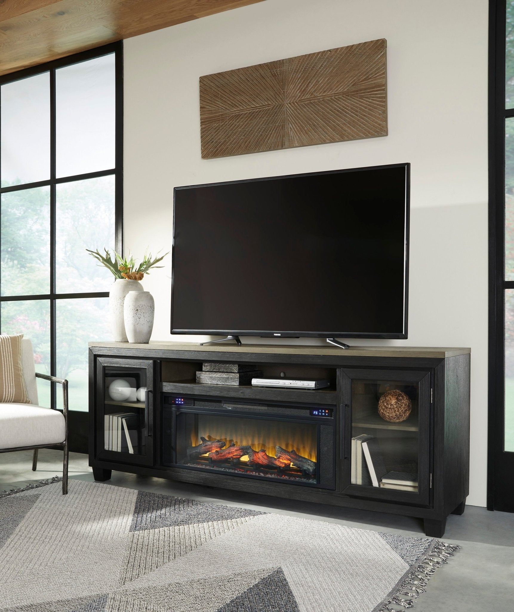 Flora XL Tv Stand - With Fireplace