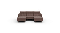 Wallace 96" Double Chaise With Armless Chair - Amigo II Dusk