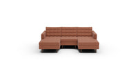 Wallace 96" Double Chaise With Armless Chair - Wiley Rust