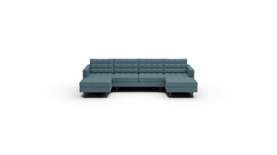 Wallace 126" Double Chaise U Sectional - Sorrento Ocean