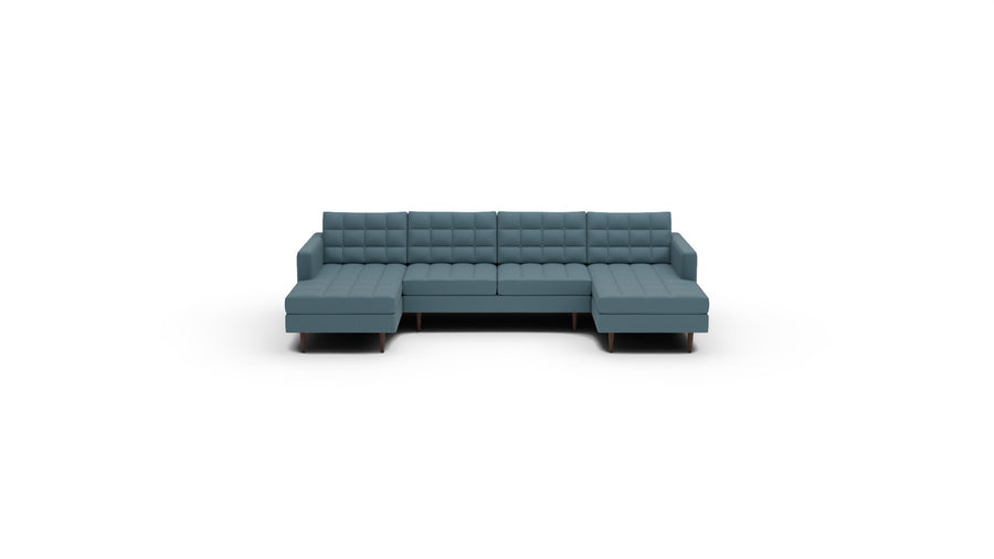 Wallace 126" Double Chaise U Sectional - Sorrento Ocean