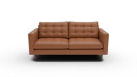 Wallace 74" Leather Apartment Sofa - Tribeca Chestnut