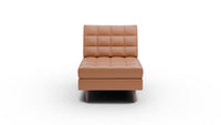 Wallace Leather Armless Chair - Tribeca Chestnut