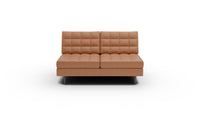 Wallace Leather Armless Loveseat - Hudson Lager
