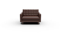 Wallace 52" Leather Chair and A Half - Clive Sycamore