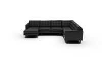 Wallace Leather Corner Sectionals w — tribeca-black