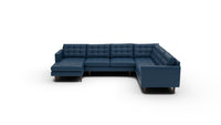 Wallace Leather Corner Sectionals w — tribeca-cobalt