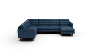 Wallace Leather Corner Sectionals w — tribeca-cobalt
