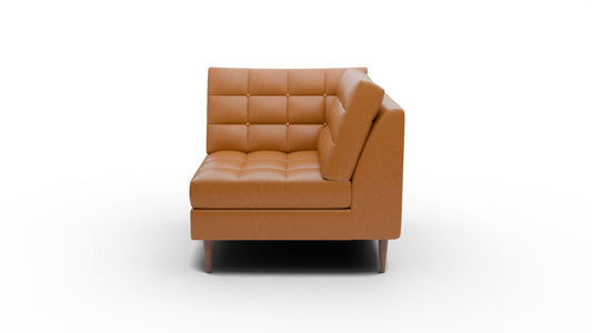 Wallace Leather Corner Unit - Clive Cinnamon