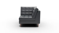 Wallace Leather Corner Unit - Tribeca Black