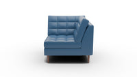 Wallace Leather Corner Unit - Tribeca Cobalt