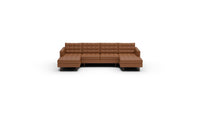 Wallace Leather Double Chaise With Armless Loveseat — hudson-lager