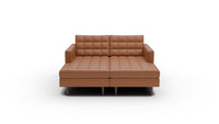 Wallace 66" Leather Double Chaise - Tribeca Chestnut