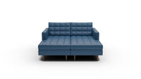 Wallace 66" Leather Double Chaise - Tribeca Cobalt