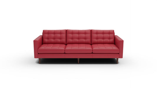 Wallace Leather Estate Sofa — tribeca-scarlet