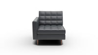 Wallace Leather Laf Chair - Tribeca Black