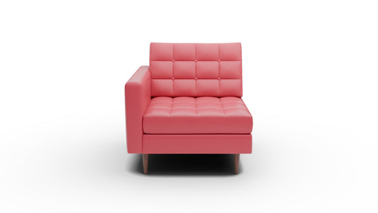 Wallace Leather Laf Chair - Tribeca Scarlet