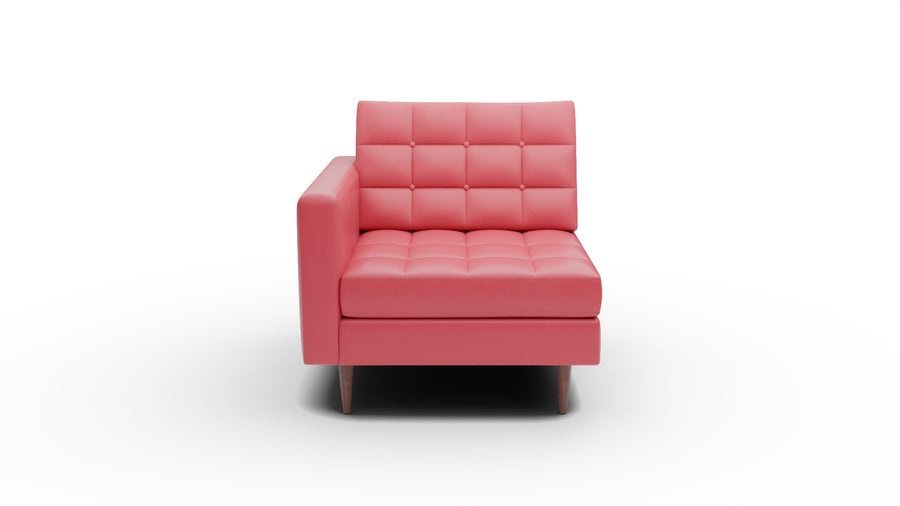 Wallace Leather Laf Chair - Tribeca Scarlet