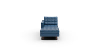 Wallace Leather Laf Chaise - Tribeca Cobalt