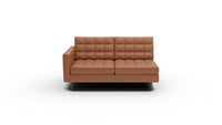 Wallace Leather Laf Condo Sofa - Tribeca Chestnut