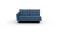 Wallace Leather Laf Condo Sofa - Tribeca Cobalt