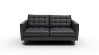 Wallace 69" Leather Loveseat - Tribeca Black