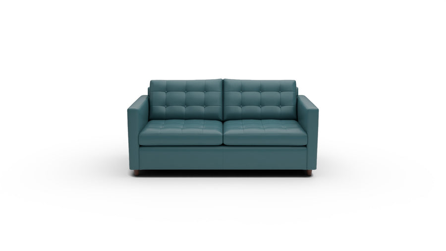 Wallace 74" Leather Queen Sleeper Sofa - Tribeca Lagoon