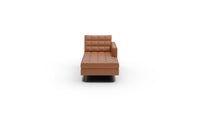 Wallace Leather Raf Chaise - Tribeca Chestnut