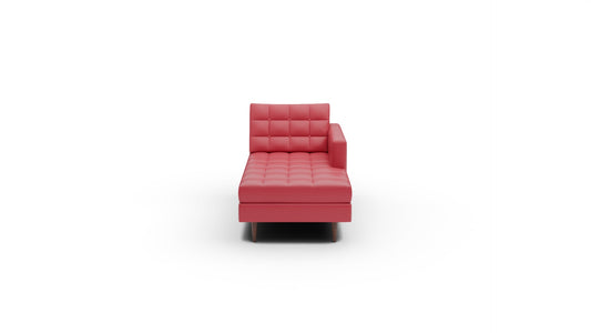 Wallace Leather Raf Chaise - Tribeca Scarlet