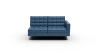 Wallace Leather Raf Condo Sofa - Tribeca Cobalt