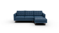 Wallace 98" Leather Right Chaise Sectional - Tribeca Cobalt