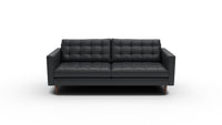 Wallace 85" Leather Sofa - Tribeca Black
