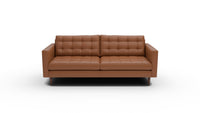 Wallace 85" Leather Sofa - Tribeca Chestnut