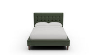 Wallace Leather Tufted Full & Twin Bed — Full — Cheyenne Decoy