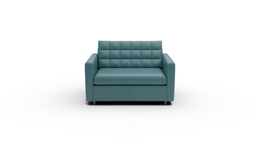 Wallace 52" Leather Twin Sleeper Chair - Tribeca Lagoon