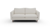 Wallace 74" Leather Untufted Apartment Sofa - Tribeca Cream