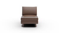 Wallace Leather Untufted Armless Chair - Cheyenne Arrowshaft